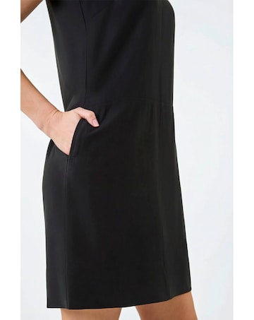 Roman Seam Detail Pocket Shift Dress