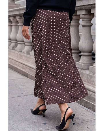 Roman Polka Dot Midi Skirt