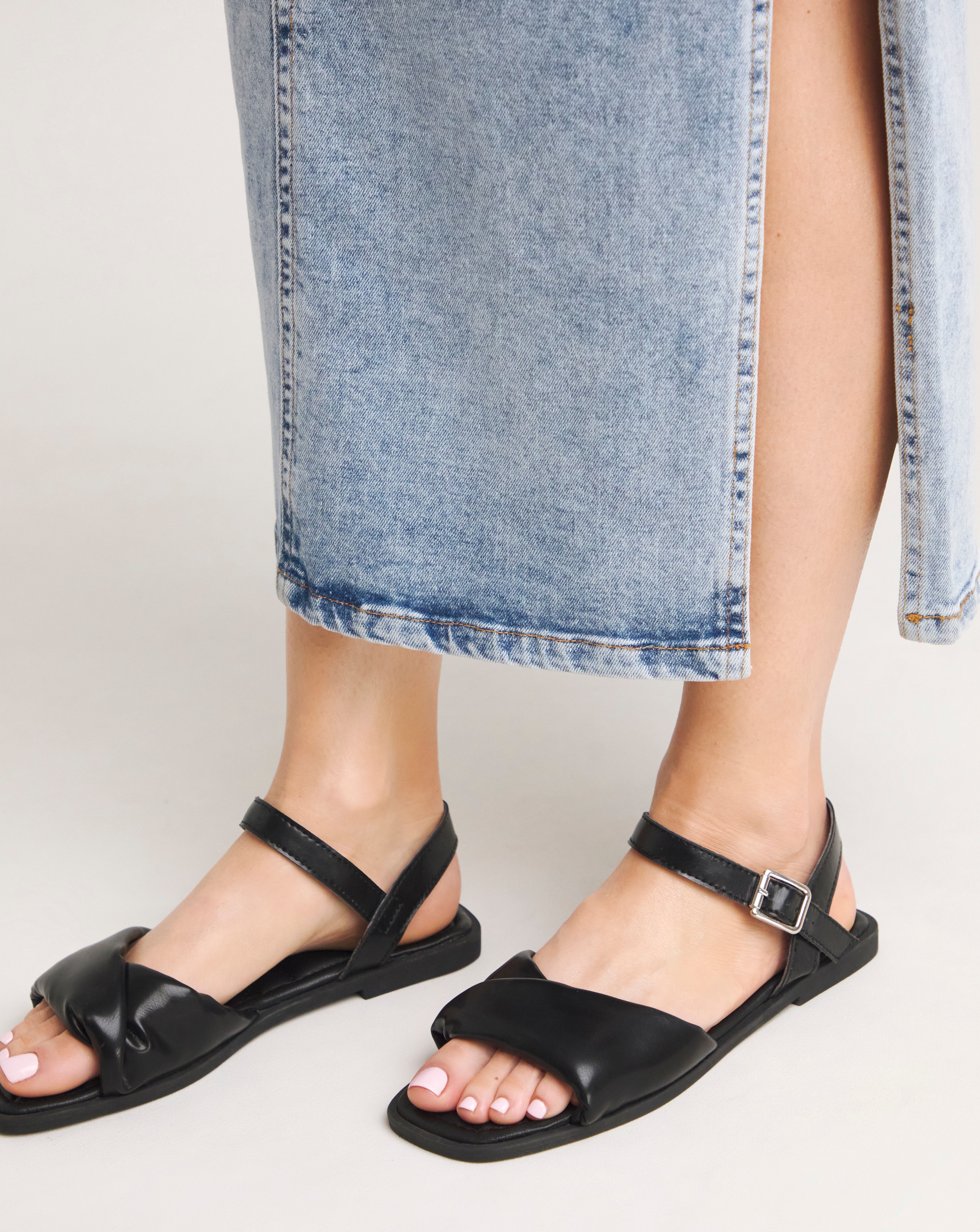 Two Part Flat Sandal Wide