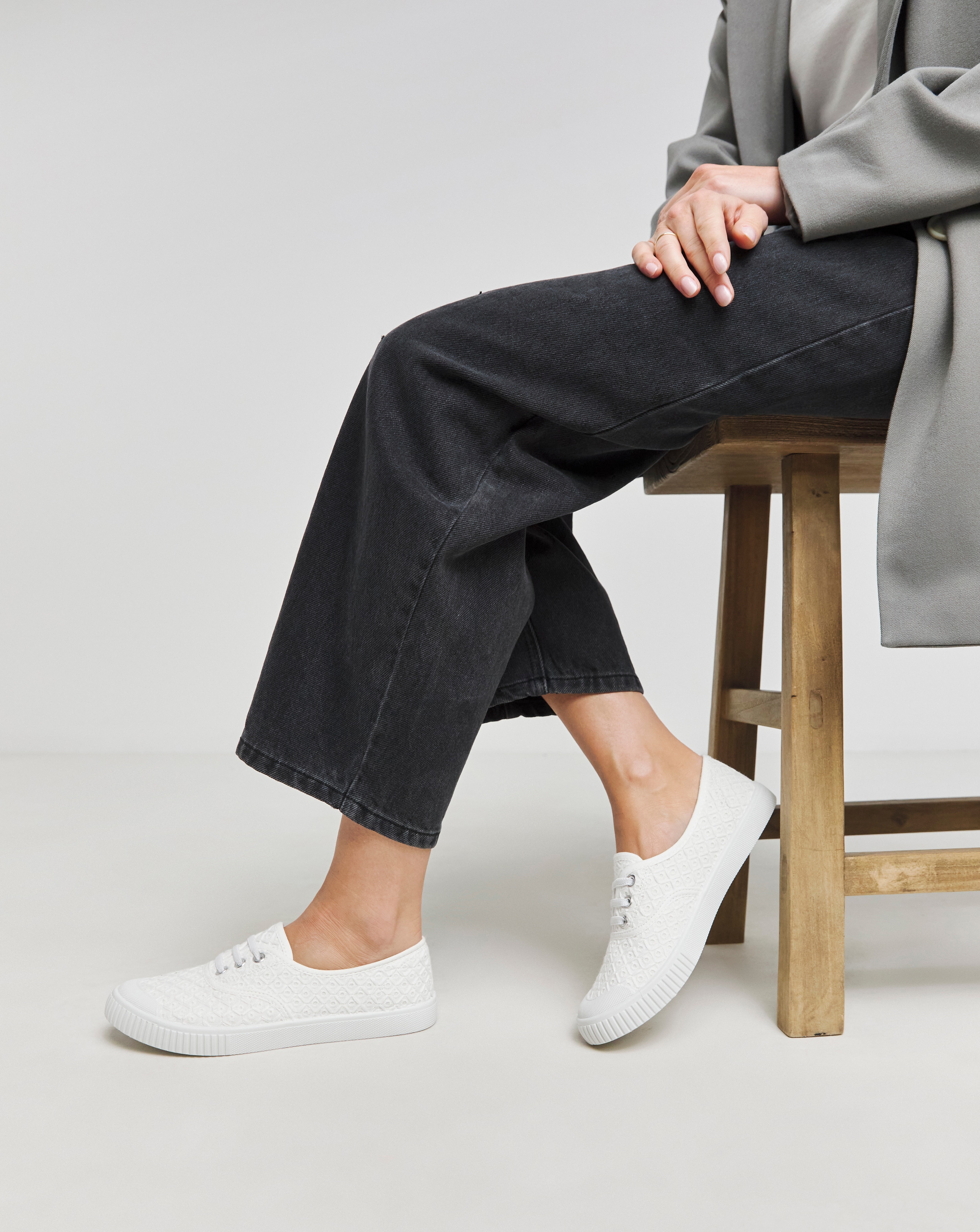 Lace Up Plimsole Standard Fit