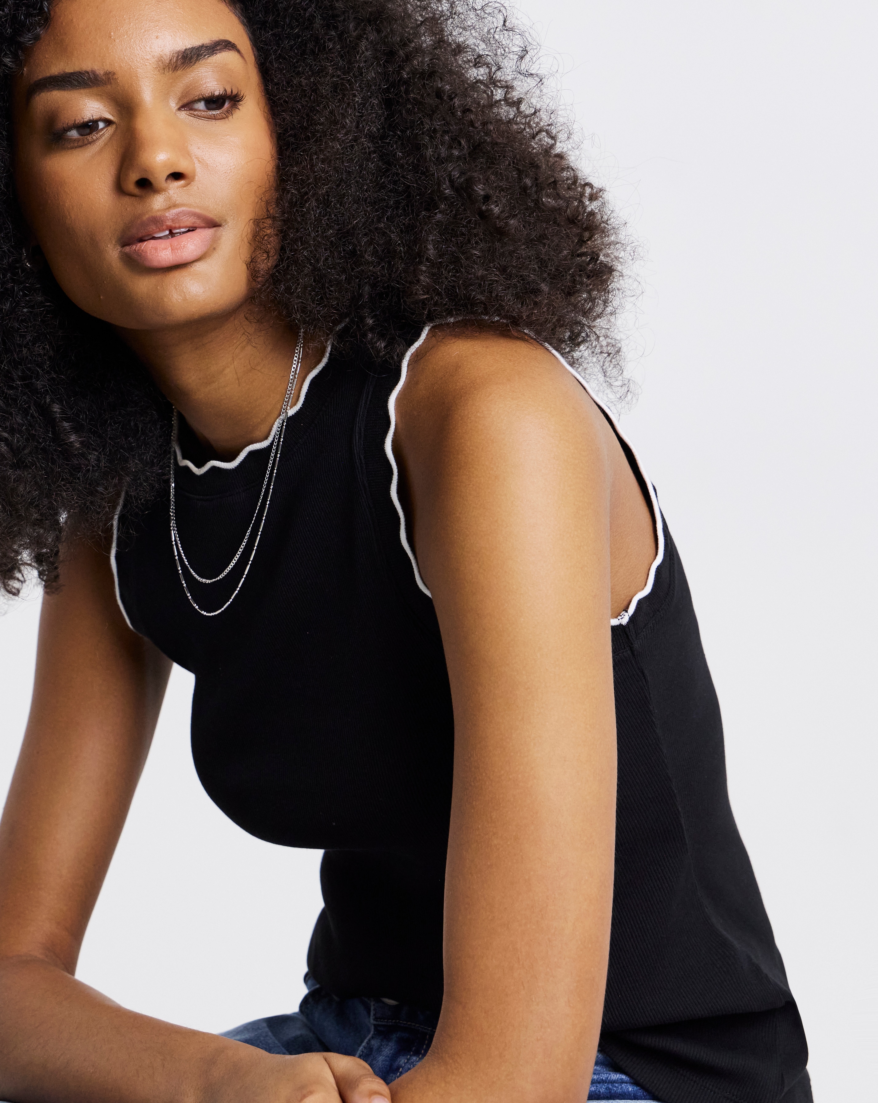 New In - Scallop Edge Tank