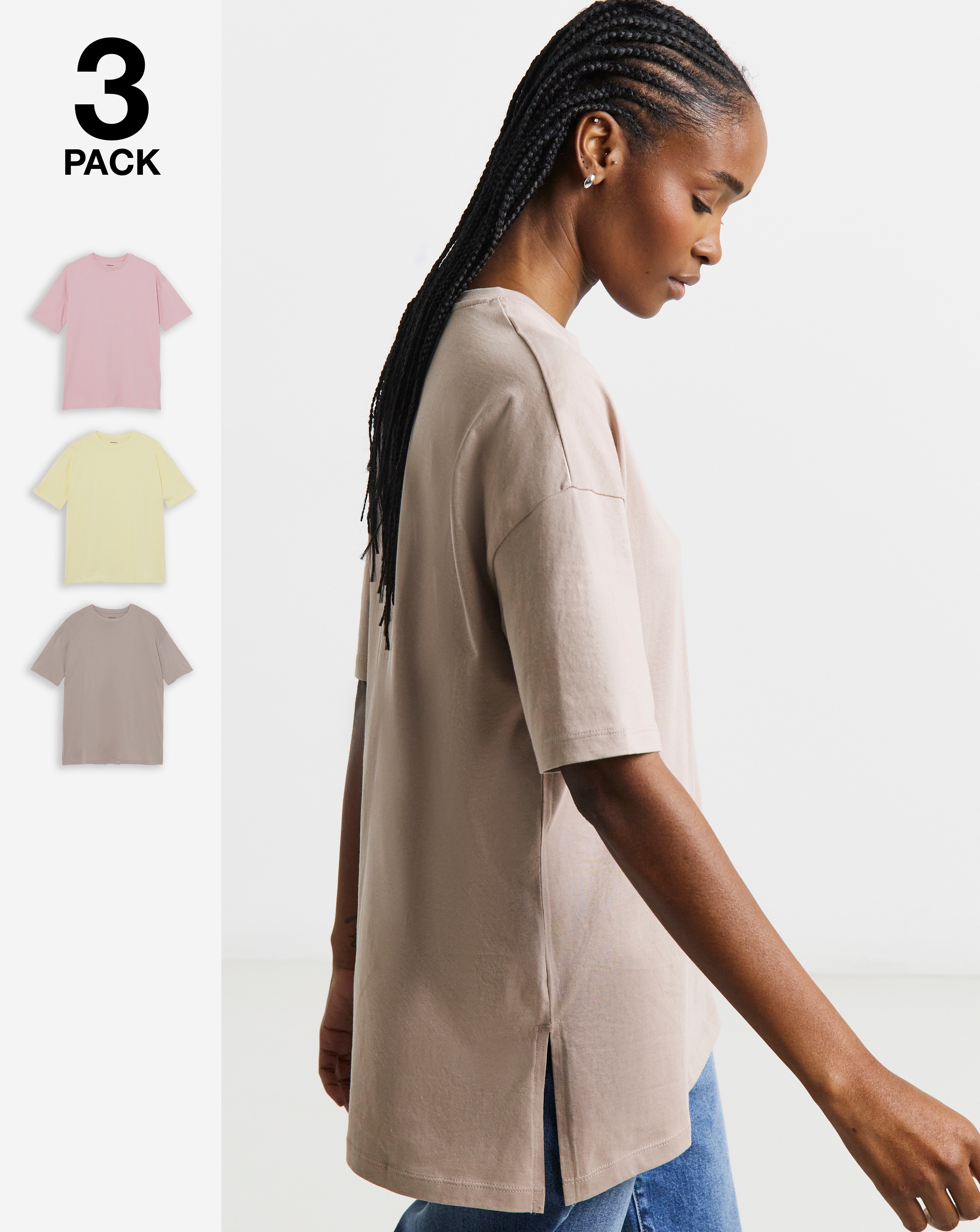 Pack of 3 Boyfriend T- Shirts