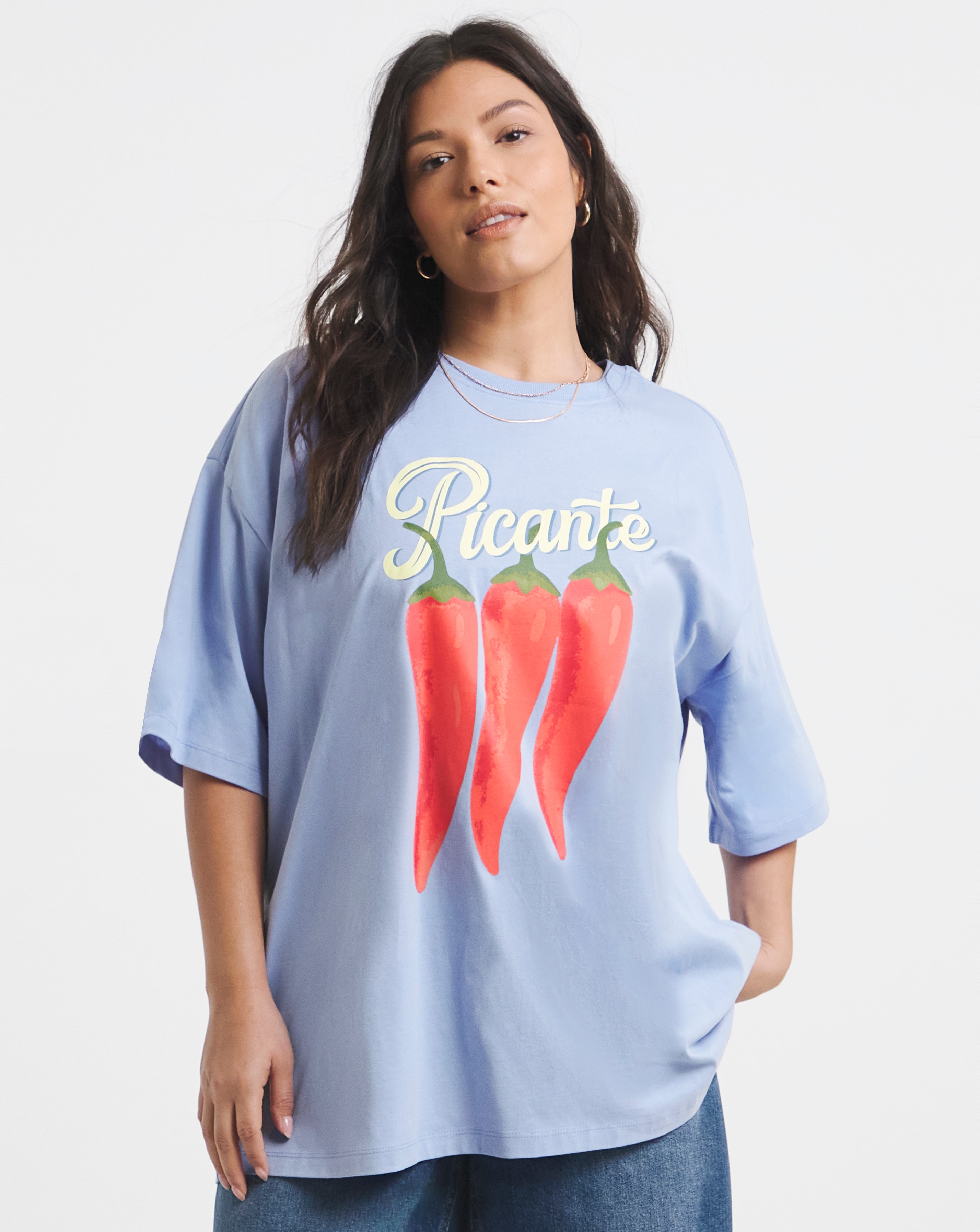 New In - Picante Graphic Oversized T-Shirt