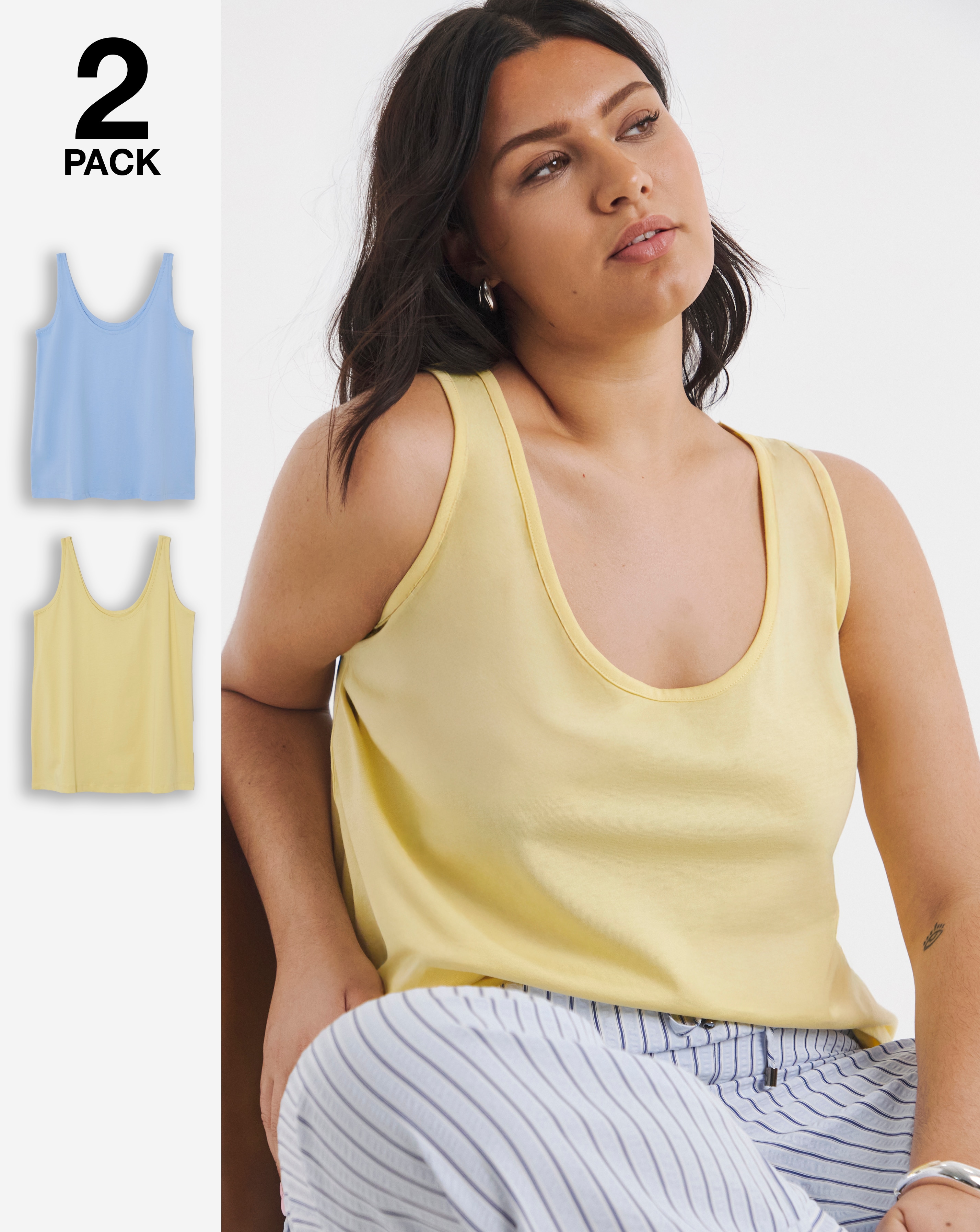 New In - 2 Pack Slouchy Vests