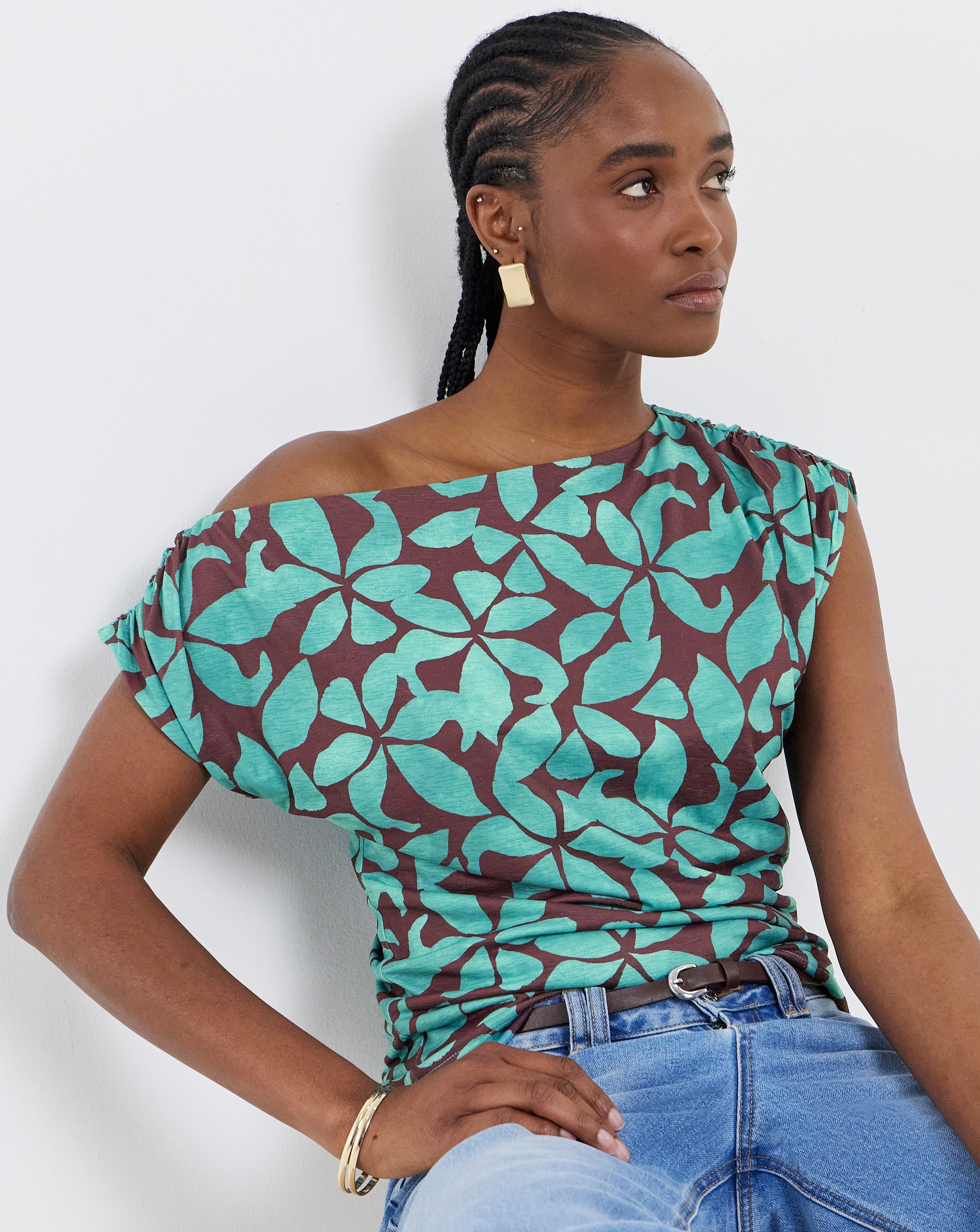 Off the Shoulder Mesh Top