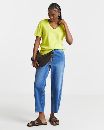 Simply Be Blue & Lime 2 Pack V Neck T-Shirts