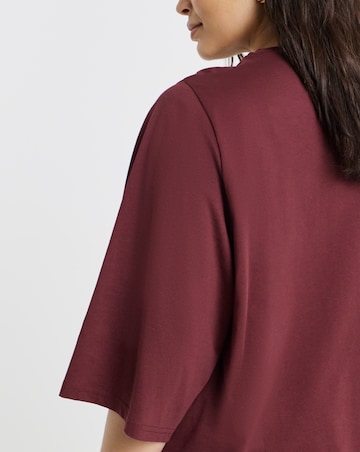 Simply Be Mulberry Kimono Sleeve T-Shirt