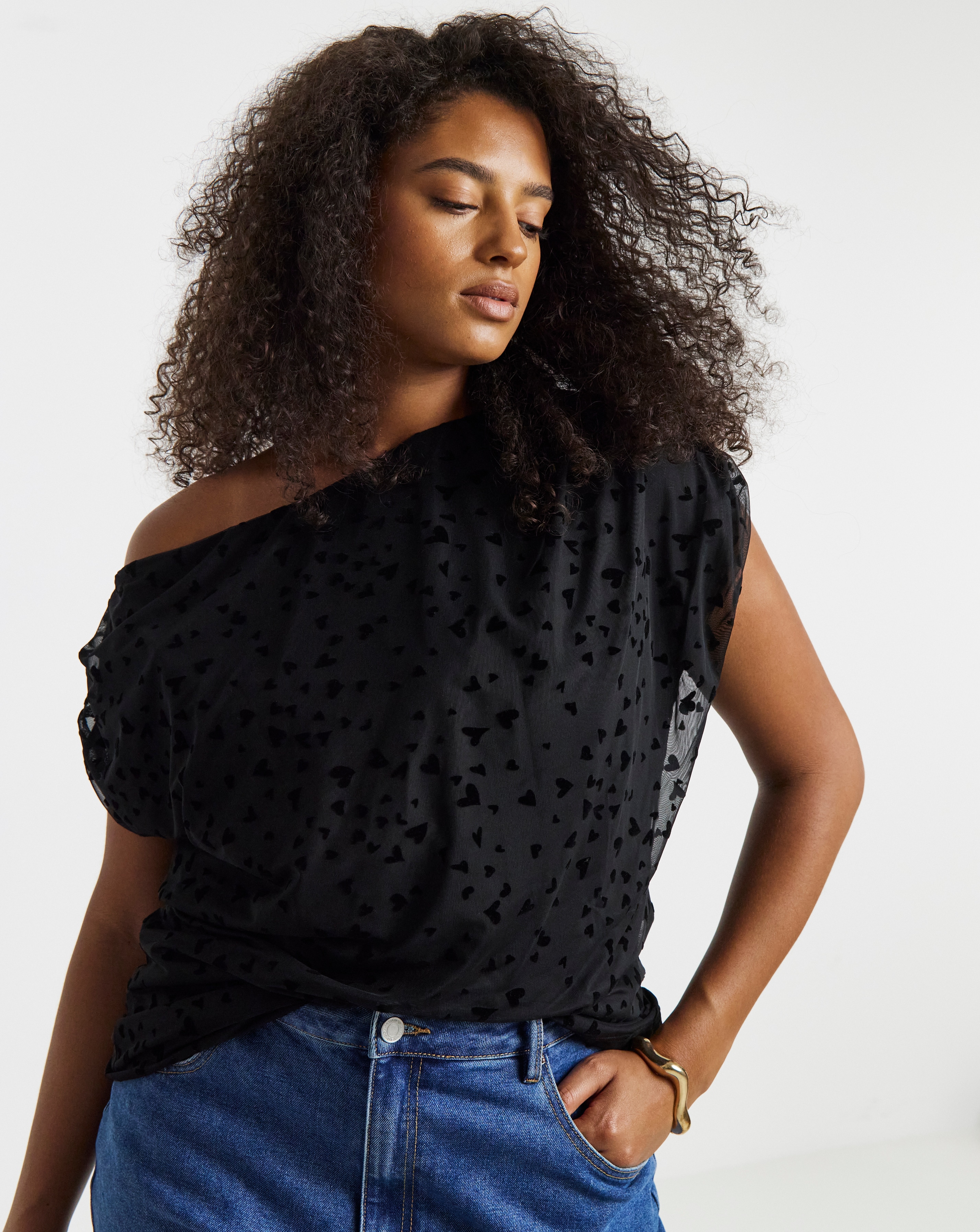 New In - Off The Shoulder Mesh