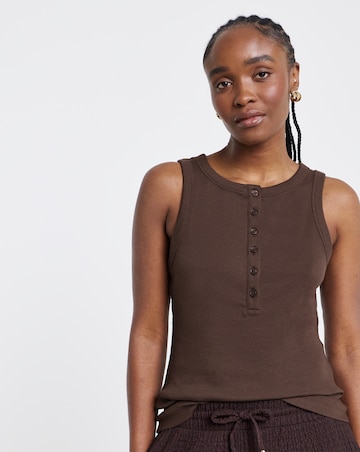 Simply Be Milk Choc Henley Vest