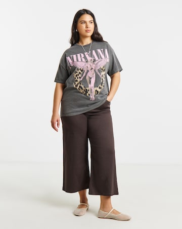 Acid Wash Grey Nirvana License T-Shirt