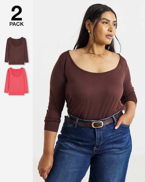 New In - 2 Pack Scoop Neck Tops