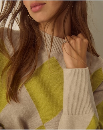 Monsoon Arlen Crew Neck Argyle Jumper