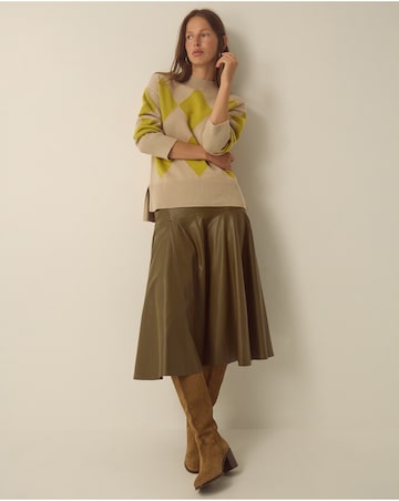 Monsoon Arlen Crew Neck Argyle Jumper
