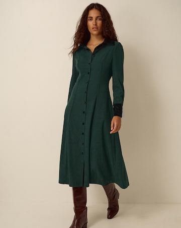 Monsoon Saba Collar Corduroy Midi Dress
