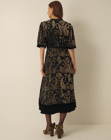 Monsoon Jaz Paisley Devore Midi Dress