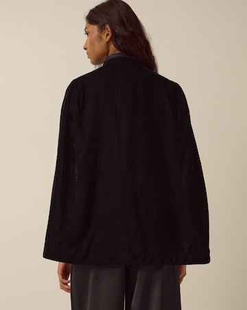 Monsoon Fenya Velvet Cape Coat