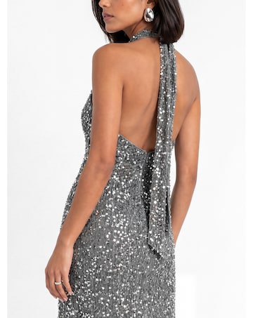 Maya Deluxe Sequined Velvet Maxi Dress
