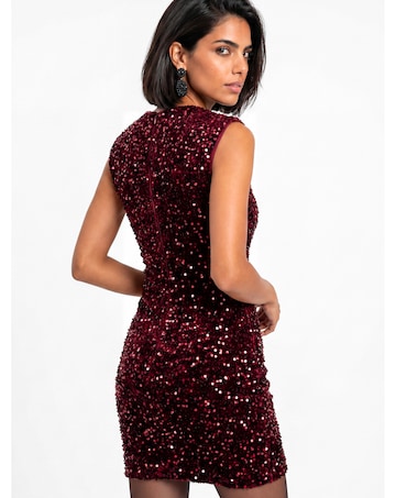 Maya Deluxe Sequin Velvet Mini Dress