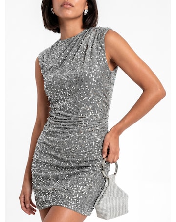 Maya Deluxe Sequin Velvet Mini Dress