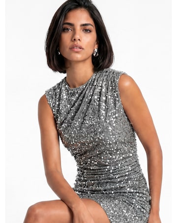 Maya Deluxe Sequin Velvet Mini Dress