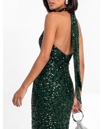 Maya Deluxe Sequined Velvet Maxi Dress