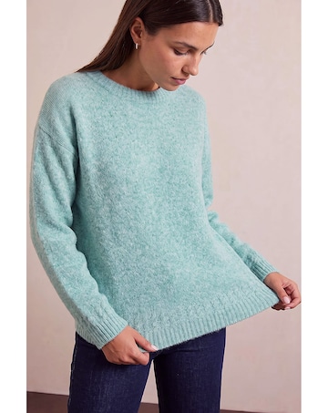 Roman Cable Trim Knit Jumper