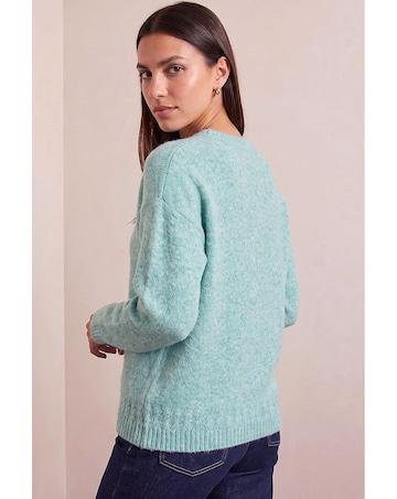 Roman Cable Trim Knit Jumper