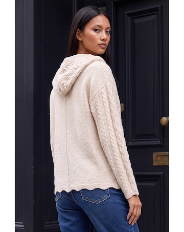 Roman Petite Cable Knit Hooded Cardigan