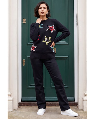 Roman Star Crew Neck Knit Jumper