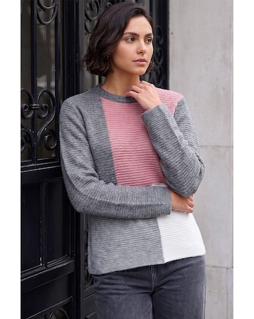 Roman Colour Block Scarf Jumper