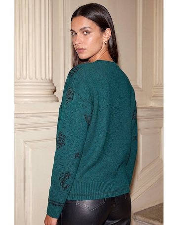 Roman Shimmer Patterned Knit Jumper