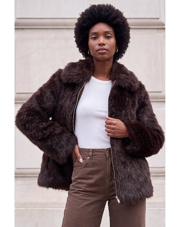 Roman Faux Fur Short Coat