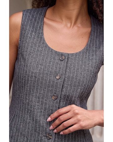 Roman Dusk Pinstripe Stretch Waistcoat