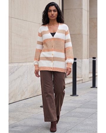 Roman Stripe Knit Cardigan