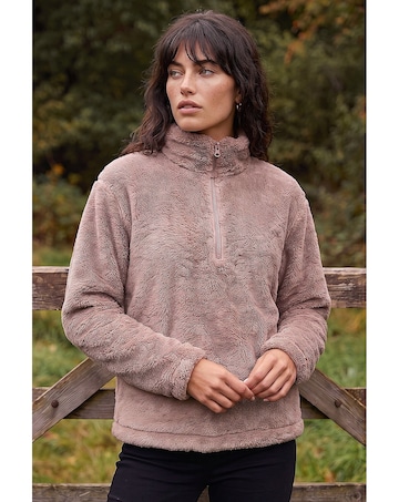 Roman Sherpa Zip Neck Fleece Jacket