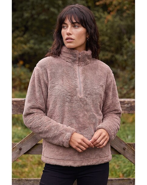 Roman Sherpa Zip Neck Fleece Jacket