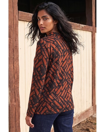 Roman Abstract Print Jersey Tunic Top