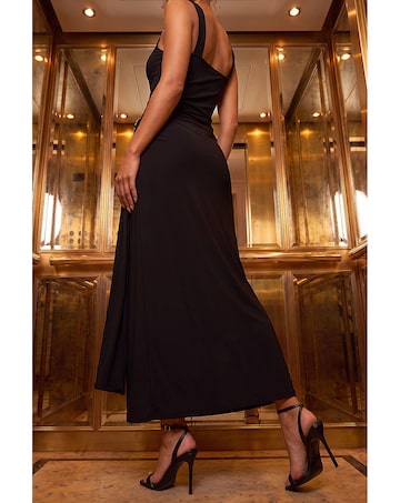 Roman Dusk Statement Trim Wrap Skirt