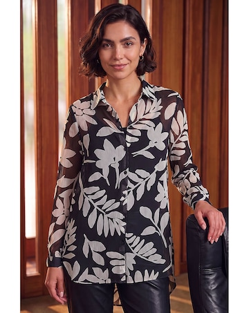 Roman Floral Longline Shirt
