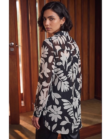 Roman Floral Longline Shirt