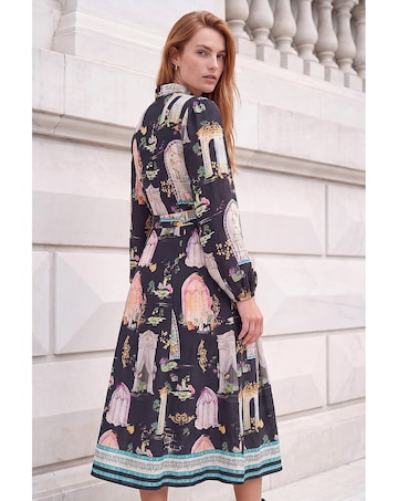 Roman Garden Border Shirt Dress