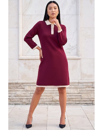 Roman Button Knitted Dress