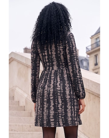 Roman Abstract Print Soft Knit Dress
