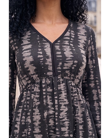 Roman Abstract Print Soft Knit Dress