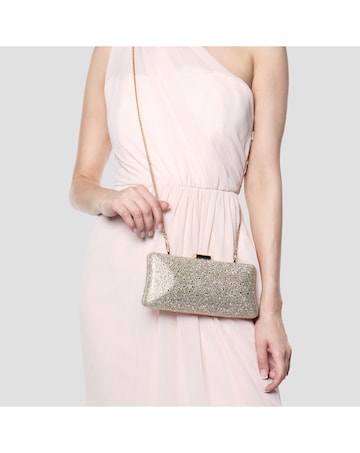 Paradox London Dante Diamante Box Clutch Bag