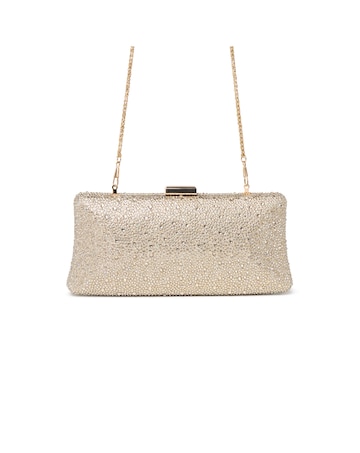 Paradox London Dante Diamante Box Clutch Bag