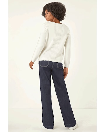 Roman Bow Front Buttoned Knit Cardigan
