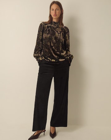 Monsoon Jaz High Neck Paisley Devore Top