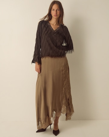 Monsoon Tawn V-Neck Fringe Top