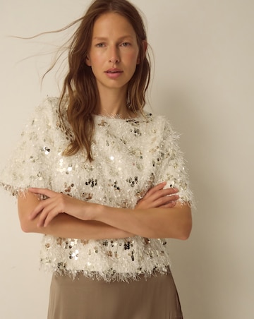 Monsoon Saskia Sequin Fringe Top